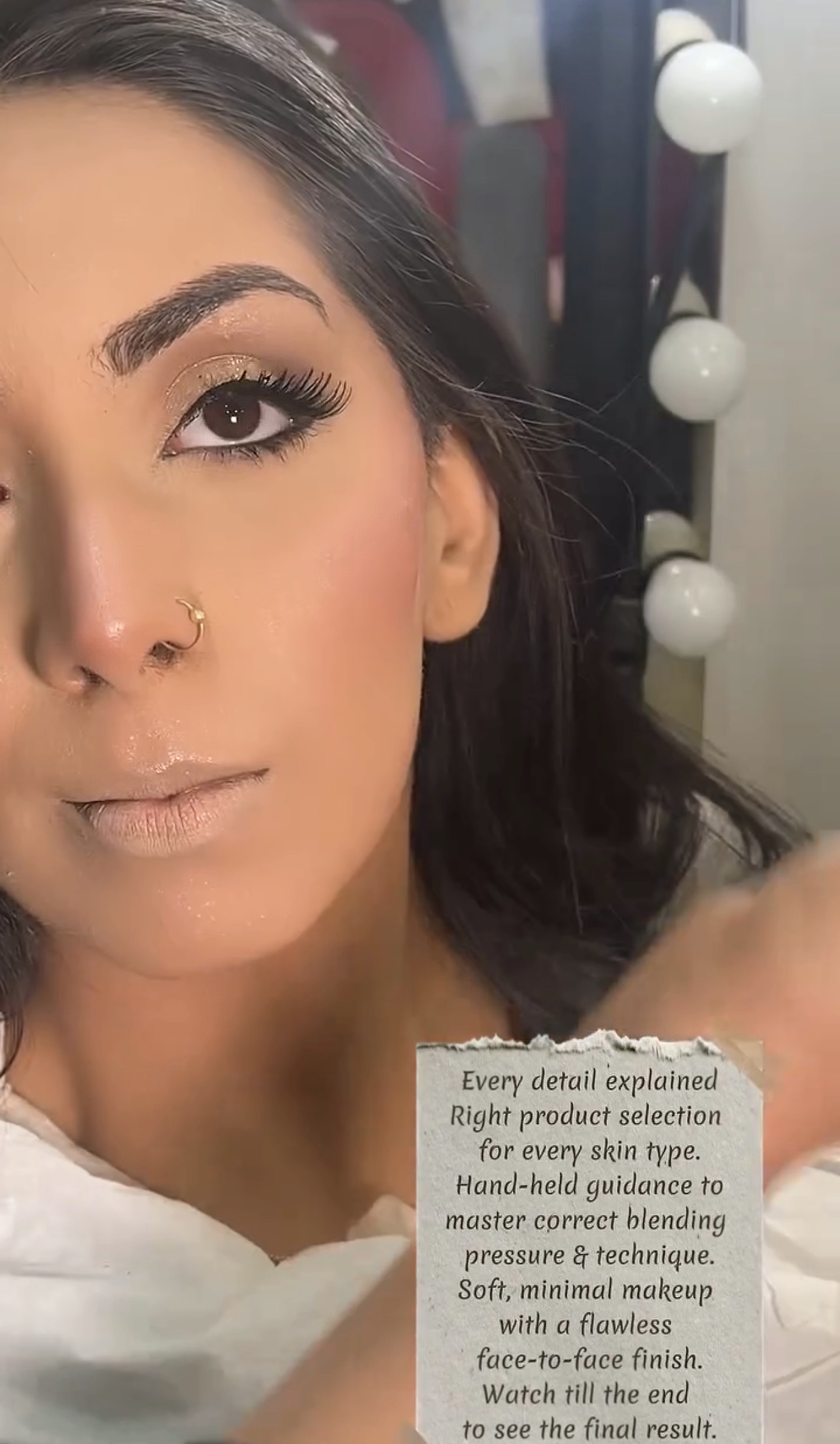Hands-on makeup class practice